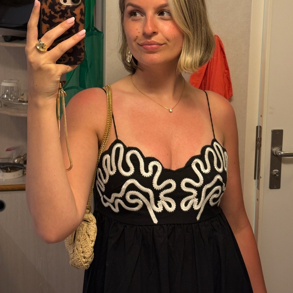 Commense Black and White Maxi Dress